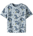 Name It Stuttermabolur - NmmValther - Himneskur Blue/Skate Dino