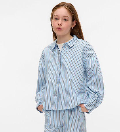 Vero Moda Girl Hemd - VmPinnys - Luftig Blue/Neue Schürze