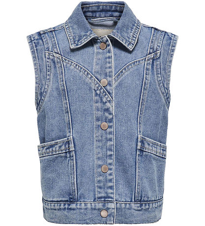 Kids Only Denimvest - KogKennedy - Medium+ Blue Denim