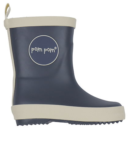 Pom Pom Rubber Boots - Navy Pom Pom Rubber Boots - Navy