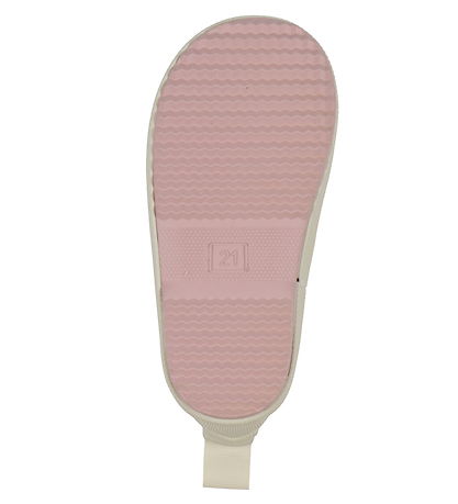 Pom Pom Rubber Boots - Rose Glitter