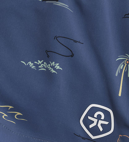 Color Kids Swim Shorts - AOP - Vintage Indigo