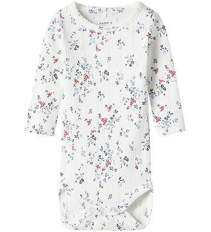 Name It Bodysuit l/s - Rib - NbfFiline - Cloud Dancer