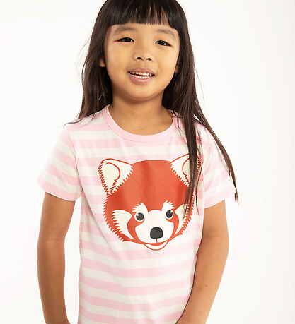 ANIMALS T-shirt - AnimalGrowl - Pastel Pink/Chalk Red Panda