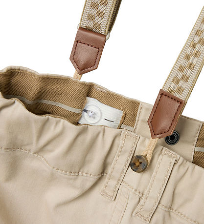 Name It Trousers w. Suspenders - NmmBen - Chino - Peyote