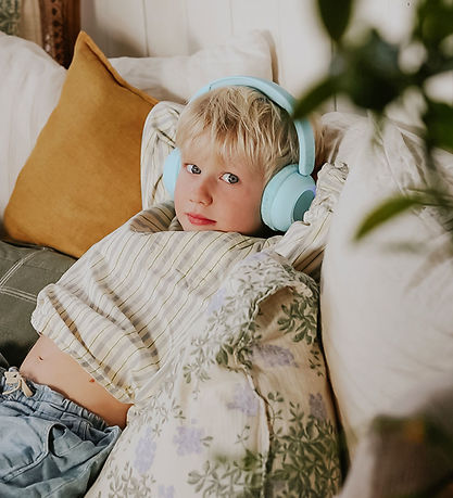 Lalarma Hodetelefoner m. Lys - Trådløs - 85 dB - Blå