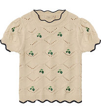 Fliink T-shirt - Knitted - Mela - Sandshell Fliink T-shirt - Knitted - Mela - Sandshell