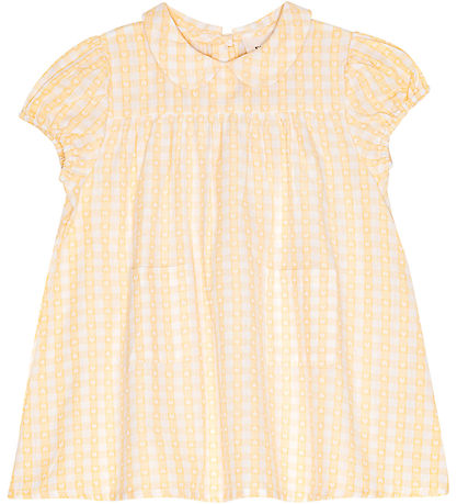 Flöss Dress - Olivia - Soft Yellow Heart Gingham