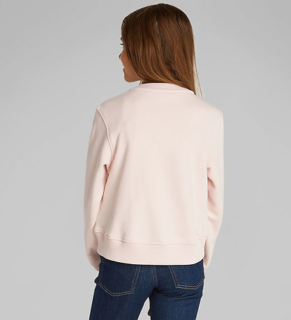 Calvin Klein Sweatshirt - Ck Logo - Silber Peony Pink Calvin Klein Sweatshirt - Ck Logo - Silber Peony Pink