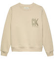 Calvin Klein Peysa - Summer Bakprentun - Oyster Grátt Grey