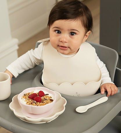 Jack o Juno Bib - Silicone - Poppy - Cream