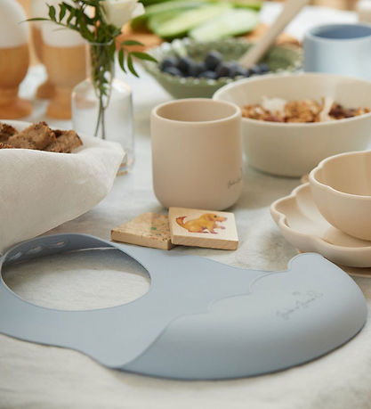 Jack o Juno Bib - Silicone - Poppy - Pale Blue