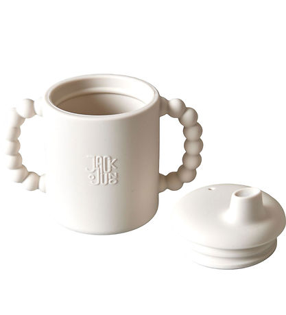 Jack o Juno Cup w. Spout Lid - Silicone - Bubble - Cream Jack o Juno Cup w. Spout Lid - Silicone - Bubble - Cream