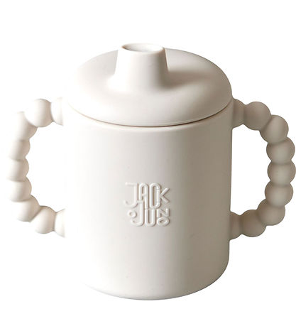 Jack o Juno Cup w. Spout Lid - Silicone - Bubble - Cream Jack o Juno Cup w. Spout Lid - Silicone - Bubble - Cream