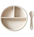 Jack o Juno Dinner Set - Silicone - 2 Parts - Bubble - Cream Jack o Juno Dinner Set - Silicone - 2 Parts - Bubble - Cream