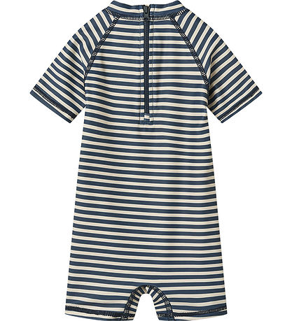 Wheat Coverall Swimsuit - UV40+ - Cas - Blue Stripe