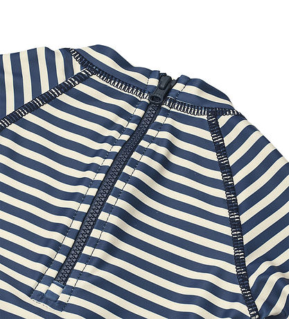 Wheat Coverall Swimsuit - UV40+ - Cas - Blue Stripe