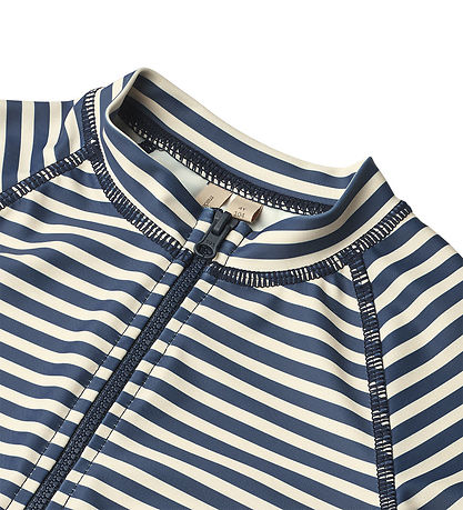Wheat Coverall Swimsuit - UV40+ - Cas - Blue Stripe