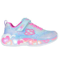 Skechers Shoes w. Lights - Eternal Heart Lights - Light Blue/Mul Skechers Shoes w. Lights - Eternal Heart Lights - Light Blue/Mul