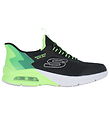 Skechers Shoes - Microspec Max Brisk-Stripe - Black/Lime Skechers Shoes - Microspec Max Brisk-Stripe - Black/Lime
