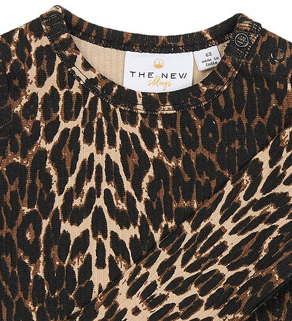 The New Siblings Bodysuit l/s - Rib - TnsBellie - Oxford Tan AOP