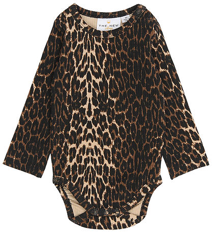 The New Siblings Bodysuit l/s - Rib - TnsBellie - Oxford Tan AOP The New Siblings Bodysuit l/s - Rib - TnsBellie - Oxford Tan AOP