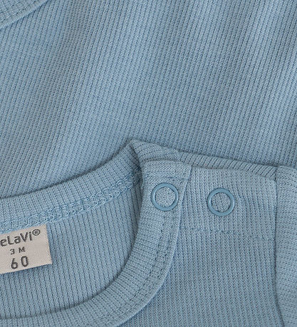 CeLaVi Bodysuit l/s - Rib - Dusty Blue