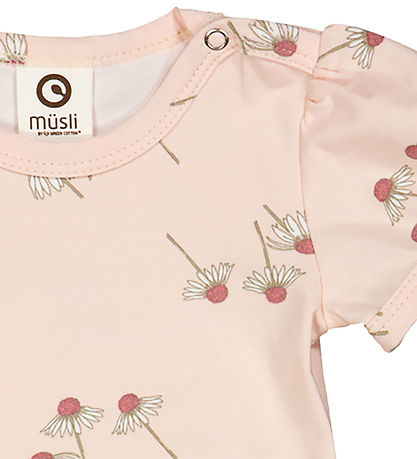 Müsli Bodysuit s/s - Chamomile Puff - Mary/Bubblegum/Conditioner