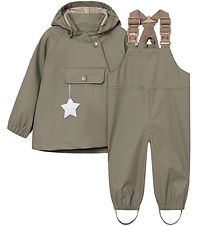 Mini A Ture Rainwear w. Suspenders - PU - MatWaini's - Vert Mini A Ture Rainwear w. Suspenders - PU - MatWaini's - Vert