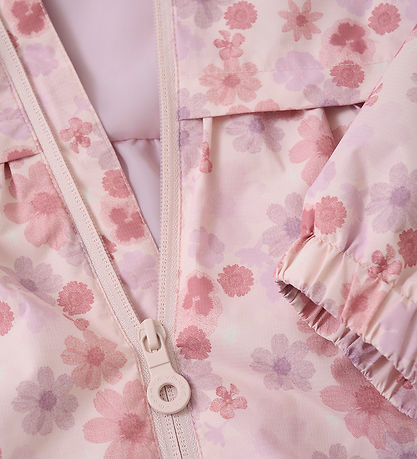 Minymo Rain Jacket - PE - Peach Whip w. Flowers Minymo Rain Jacket - PE - Peach Whip w. Flowers
