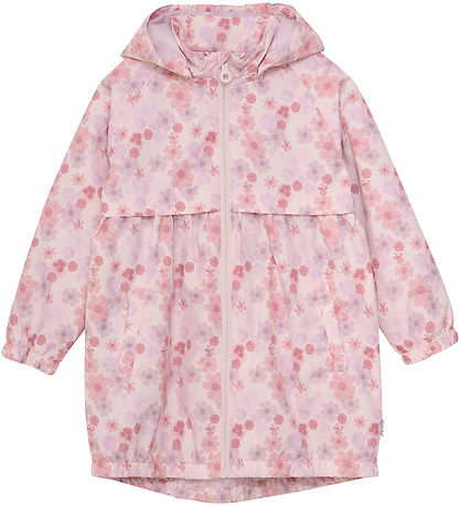 Minymo Rain Jacket - PE - Peach Whip w. Flowers Minymo Rain Jacket - PE - Peach Whip w. Flowers