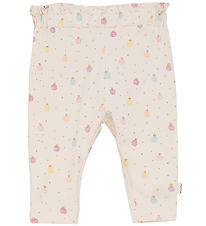 Minymo Trousers - White Swan w. Apples Minymo Trousers - White Swan w. Apples