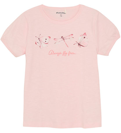 Minymo T-Shirt - Rosenquarz m. Print