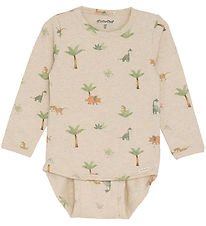 Body m/l Minymo - Light Beige Melange av. Dinosaur Body m/l Minymo - Light Beige Melange av. Dinosaur
