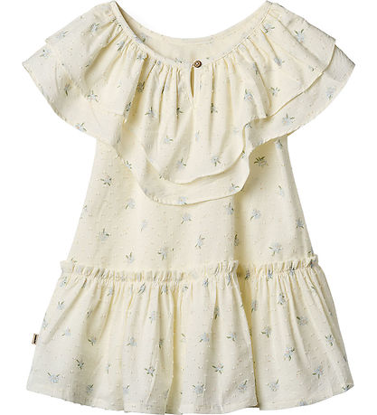 Wheat Dress - Bitten - Blue Flowers