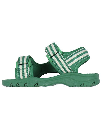 Bisgaard X Trine Kjær Sandals - Addie - Emerald Green Stripe