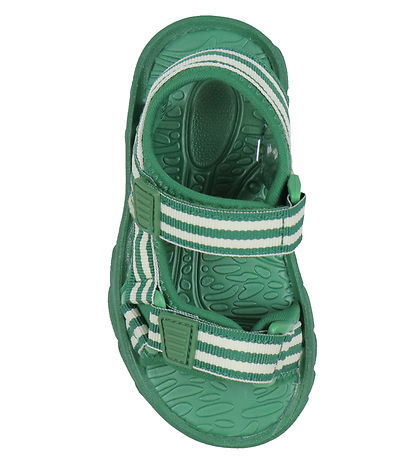 Bisgaard X Trine Kjær Sandals - Addie - Emerald Green Stripe