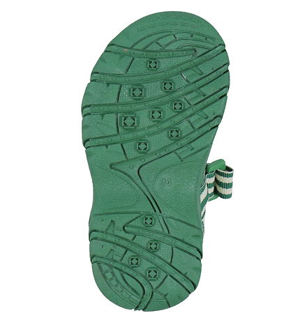 Bisgaard X Trine Kjær Sandals - Addie - Emerald Green Stripe