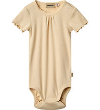 Wheat Bodysuit s/s - Rib - Edna - Macadamia Wheat Bodysuit s/s - Rib - Edna - Macadamia