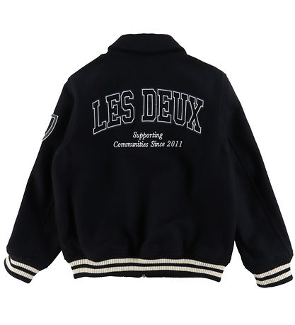 Les Deux Bomberjacke - Wolle - Varsity - Schwarz