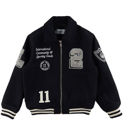 Les Deux Bomberjacke - Wolle - Varsity - Schwarz