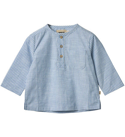 Wheat Shirt - Birch - Blue Stripe