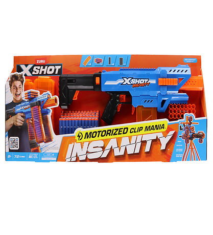 X-Shot Foam Gun - Insanity Motorized Clip Blaster X-Shot Foam Gun - Insanity Motorized Clip Blaster