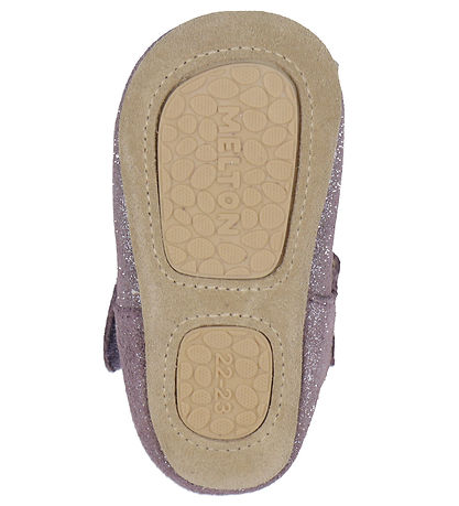Melton Ballerina Slippers - Mary Jane - Purple Dove w. Glitter