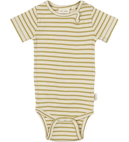 Petit Piao Samfella c/o - Rib - Modal - Khaki/Dark Off White