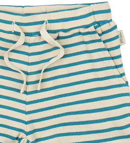 Petit Piao Shorts - Rib - Modal - Turkis/Dark Off White