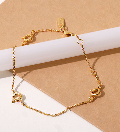Bracelet Design Letters - Ruth Anchor Breloque Lock - Plaqué or  Bracelet Design Letters - Ruth Anchor Breloque Lock - Plaqué or