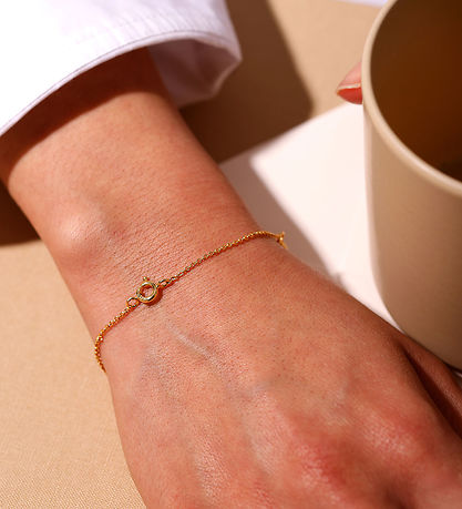 Design Letters Armband - Ruth Anchor Þokki Lock - 18k gullhúðað