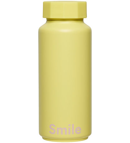 Design Letters Thermo Bottle - 500 mL - Smile - Yellow