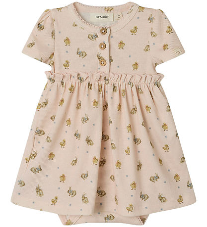 Lil' Atelier Bodykleid k/ä - Rib - NBfLavo - Morganit